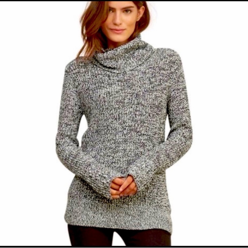 Abercrombie & Fitch marled tight knit‎ turtleneck sweater size XS
